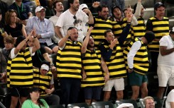 Buzzed: Two-time defending champion Carlos Alcaraz says he got a kick out of fans wearing bee costumes at his third-round victory over Denis Shapovalov at Indian Wells