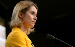 EU foreign affairs chief Kaja Kallas, pictured here in February, reaffirmed European support for Ukraine as she addressed the UN Security Council