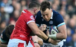 Scotland No 8 Jack Dempsey (R) in action during a 35-29 Six Nations win over Wales at Murrayfield 