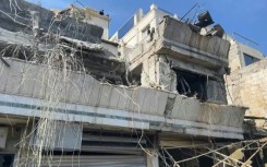 Aftermath of Israeli strike on Damascus