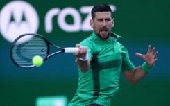 Novak Djokovic in action at Indian Wells
