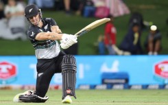New Zealand’s Finn Allen bats during the fourth Twenty20 international