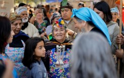 Mapuche Indigenous leaders conducted an ancestral ceremony of the Anasazi culture