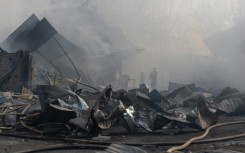 Smoke billows after a Russian attack on Odesa this month