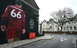 A mural celebrating Trent Alexander-Arnold's Liverpool roots near the club's Anfield home