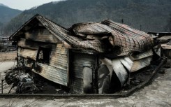 A home in Andong which was burnt down