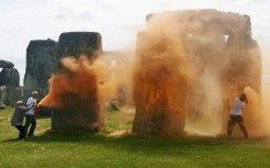 Protesters released orange powder over Stonehenge last year
