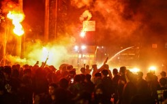 Indonesian police broke up a protest against a newly passed military law