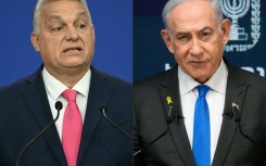 After Orban (L) invited him, Benjamin Netanyahu said, thanking his counterpart for showing 'moral clarity'
