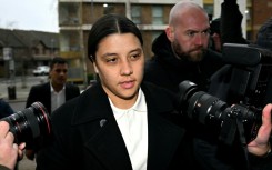 Sam Kerr outside a UK court, where she was cleared of racially aggravated abuse. Football Australia have opened the door her return as Matildas captain