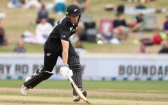 New Zealand's Mitch Hay makes a run during the 2nd ODI