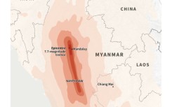 Myanmar earthquake felt thousands of kilometres from the epicentre