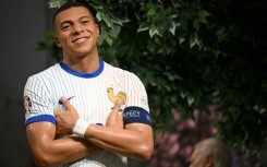 The wax statue of Mbappe during its unveiling at Madame Tussauds in London on April 3, 2025