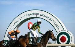 Mark Walsh enjoys that winning feeling after partnering Gentleman De Mee to victory in the Topham Chase over the Grand National fences