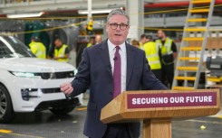 Starmer visited a Jaguar Land Rover car factory in Birmingham, central England, in a show of industry support