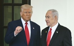 US President Donald Trump welcomes Israeli Prime Minister Benjamin Netanyahu to the White House