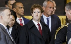 Mark Zuckerberg (C), seen here attending the inauguration of US President Donald Trump, is expected to take the stand as Meta goes to trial over antitrust claims