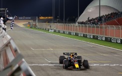 Max Verstappen coasting to victory in Sakhir last year