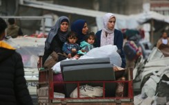 Palestinians in Gaza faced continued air strikes and evacuation orders as Hamas officials headed to Egypt for truce talks