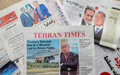 Iranian newspaper front pages on the day of the highest-level Iran-US nuclear talks in years