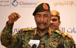 Sudan's army chief Abdel Fattah al-Burhan attends a conference in Port Sudan on February 17, 2025