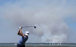 Justin Thomas tees off on the 18th hole at the RBC Heritage in South Carolina en route to a 10-under-par opening round