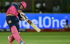Swashbuckling teenager: Vaibhav Suryavanshi hits a six for Rajasthan Royals on Saturday