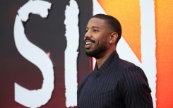 Actor Michael B. Jordan, who plays identical twins in Warner Bros.' new vampire thriller 'Sinners,' poses ahead of the film's European premiere in London on April 14, 2025