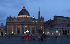 Dawn breaks on St Peter's Square two days after death of Pope Francis