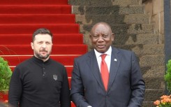 South Africa's Cyril Ramaphosa welcomed Ukraine's Volodymyr Zelensky