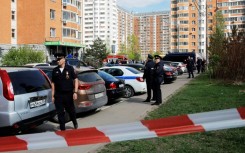 The blast destroyed a car outside a block of flats near Moscow