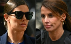 Rebekah Vardy, wife of England and Leicester City footballer Jamie Vardy is seen on the left, and Coleen Rooney, wife of former England footballer Wayne Rooney on the right with a years-long legal battle drawing to a close