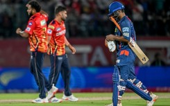 Lucknow Super Giants captain Rishabh Pant trudges back to the pavilion after being out for 18, his latest failure with the bat, against Punjab Kings on Sunday