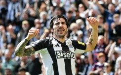 Newcastle's Sandro Tonali celebrates after scoring against Chelsea