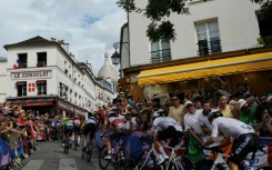 The Olympic road race peloton in Montmartre last year