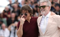 Tom Cruise and his "Mission" director, screenwriter and producer Christopher McQuarrie at Cannes