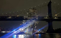 A Mexican Navy training ship slammed into the Brooklyn Bridge