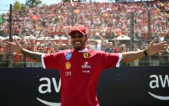 Lewis Hamilton laps up the support from Ferrari's tifosi at Imola