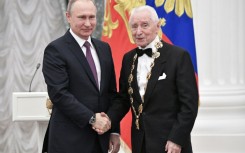 Yuri Grigorovich (R) was for three decades the lead choreographer at Moscow's famed Bolshoi Theatre