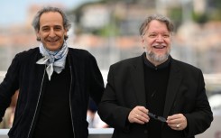 Mexican film director Guillermo del Toro (right) with fellow Oscar winner, French composer Alexandre Desplat at Cannes