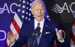 US President Joe Biden speaks during a conference in Chicago, Illinois on April 15, 2025