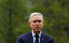 Canadian Finance Minister François-Philippe Champagne speaks at a press conference during the G7 Finance Ministers and Central Bank Governors' Meeting in Banff, Alberta, Canada