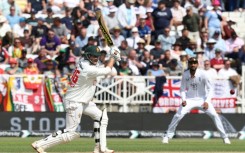 Zimbabwe's Brian Bennett drives on his way to 139 against England at Trent Bridge