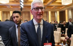 Trump has criticized Apple chief executive Tim Cook, seen in Beijing in March 2025