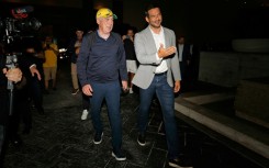 This handout picture released by the Brazilian Football Confederation (CBF) shows the new Brazilian football team head coach Italian Carlo Ancelotti (L) talking with CBF president Samir Xaud as he arrives in Rio to take up his post