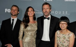 'House' actors Jesse Spencer, Odette Annable, Hugh Laurie and Charlyne Yi at their final wrap party in 2012