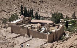 A 2017 picture of the 6th century Saint Catherine's monastery, established at the biblical site of the burning bush in the Sinai