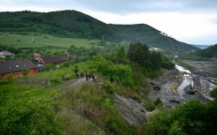 Heavy floods in Romania have threatened the Praid salt mine in the country's north