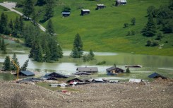 An artificial lake has formed near the village of Blatten, destroyed in the glacier collapse