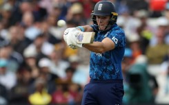 England's Jacob Bethell hits a six during his 82 in the 1st ODI against the West Indies at Edgbaston